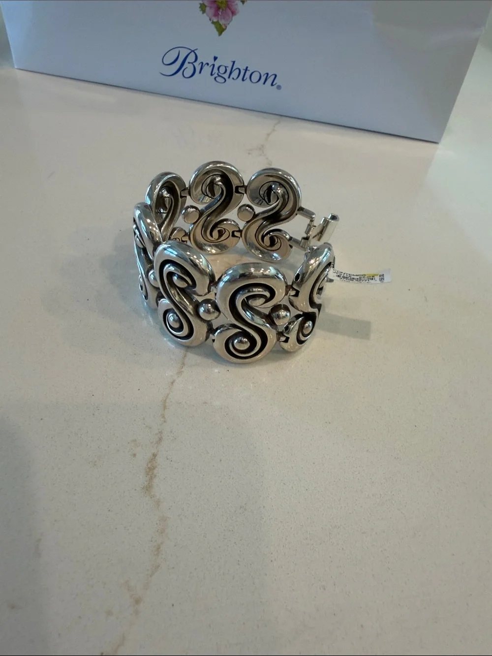 NWT Brighton Silver Swirl Link Bracelet - Silver